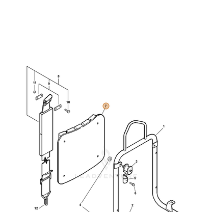 ECHO part 30010500761 — IPL diagram snippet (6x zoom, amber highlight)