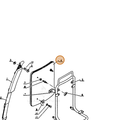 ECHO part 30010501110 — IPL diagram snippet (6x zoom, amber highlight)