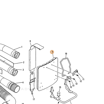 ECHO part 30010503460 — IPL diagram snippet (6x zoom, amber highlight)