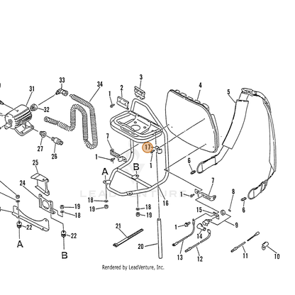 ECHO part 30022020430 — IPL diagram snippet (6x zoom, amber highlight)