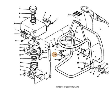 ECHO part 30022607130 — IPL diagram snippet (6x zoom, amber highlight)