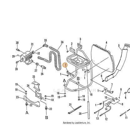 ECHO part 30022627630 — IPL diagram snippet (6x zoom, amber highlight)