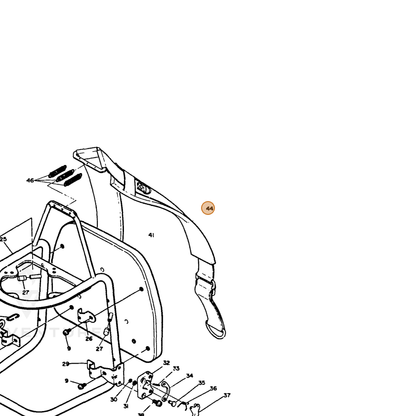 ECHO part 30030021530 — IPL diagram snippet (6x zoom, amber highlight)