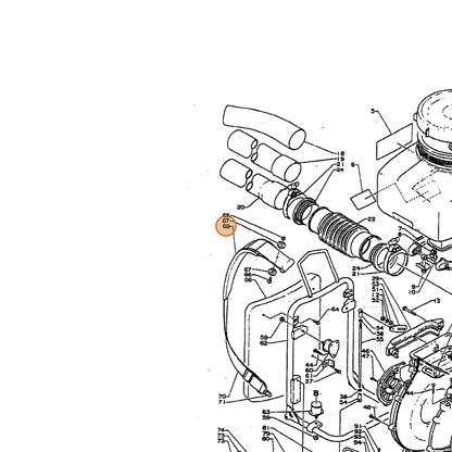ECHO part 30032203210 — IPL diagram snippet (6x zoom, amber highlight)