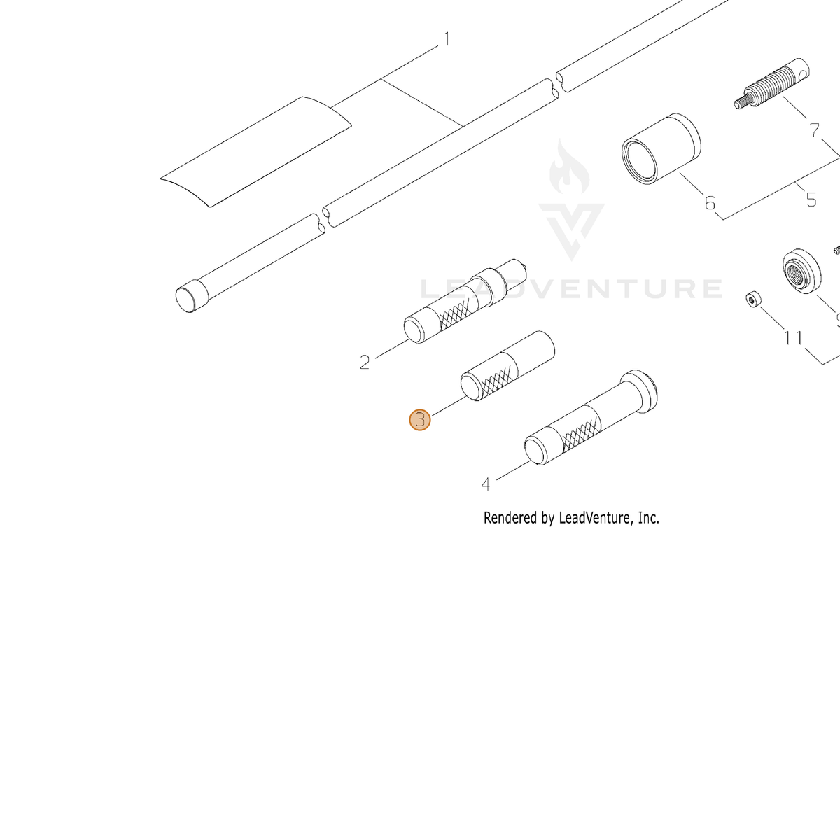 ECHO part 30054-98470 — IPL diagram snippet (6x zoom, amber highlight)