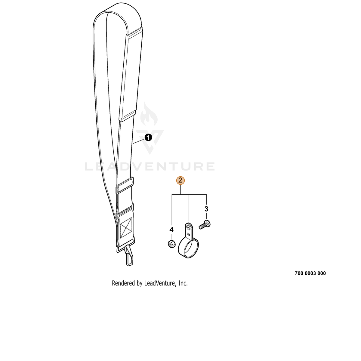 ECHO part 30060522060 — IPL diagram snippet (6x zoom, amber highlight)