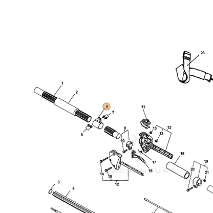 ECHO part 30060522160 — IPL diagram snippet (6x zoom, amber highlight)
