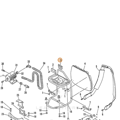 ECHO part 30061022030 — IPL diagram snippet (6x zoom, amber highlight)