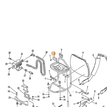 ECHO part 30061622030 — IPL diagram snippet (6x zoom, amber highlight)
