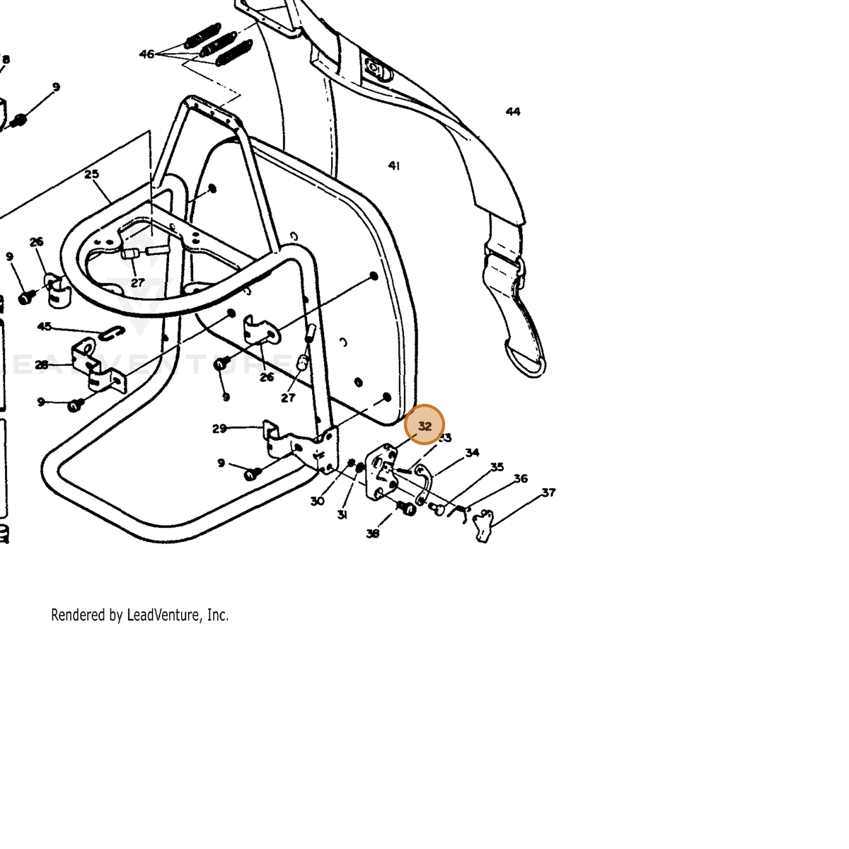 ECHO part 30071007130 — IPL diagram snippet (6x zoom, amber highlight)