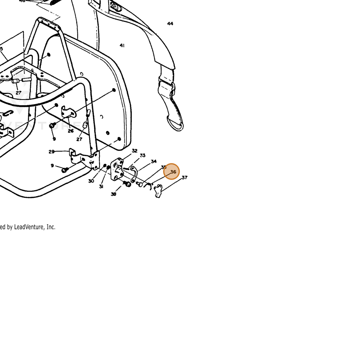 ECHO part 30071307130 — IPL diagram snippet (6x zoom, amber highlight)