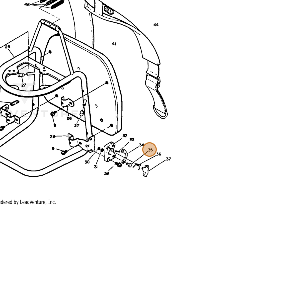 ECHO part 30071507130 — IPL diagram snippet (6x zoom, amber highlight)