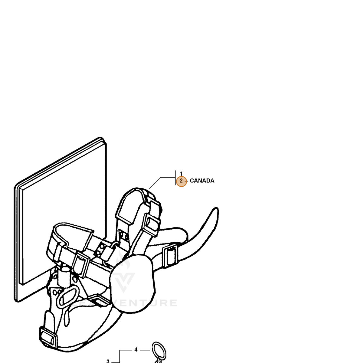 ECHO part 30100049731 — IPL diagram snippet (6x zoom, amber highlight)