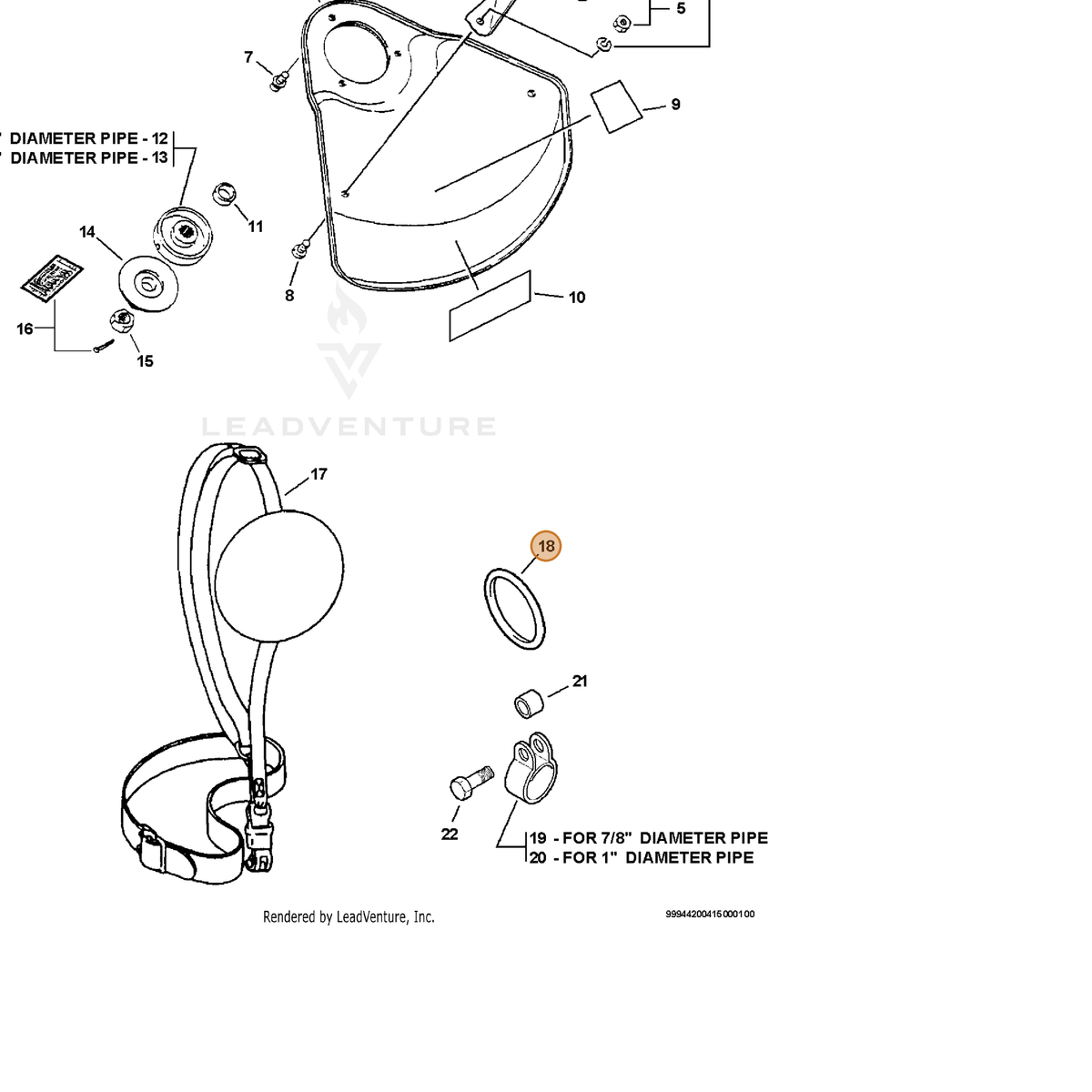 ECHO part 30101652730 — IPL diagram snippet (6x zoom, amber highlight)