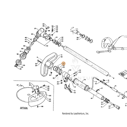 ECHO part 30121005630 — IPL diagram snippet (6x zoom, amber highlight)