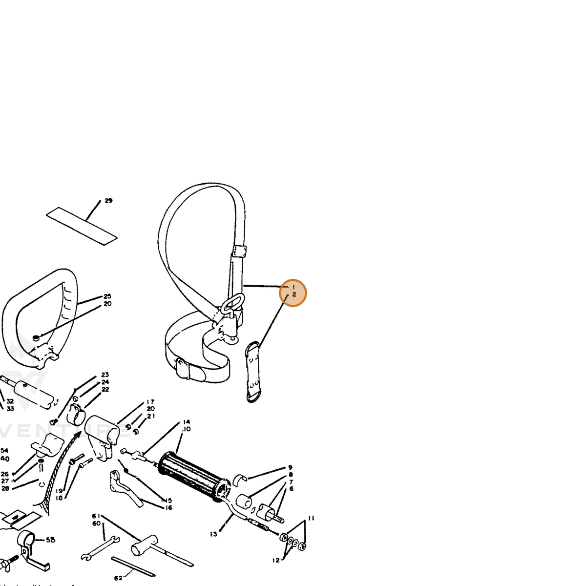 ECHO part 30130507530 — IPL diagram snippet (6x zoom, amber highlight)