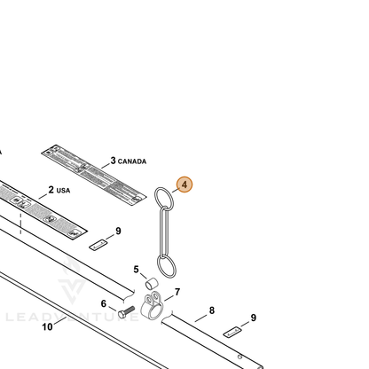 ECHO part 30130524330 — IPL diagram snippet (6x zoom, amber highlight)