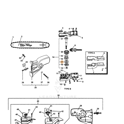 ECHO part 30281222360 — IPL diagram snippet (6x zoom, amber highlight)