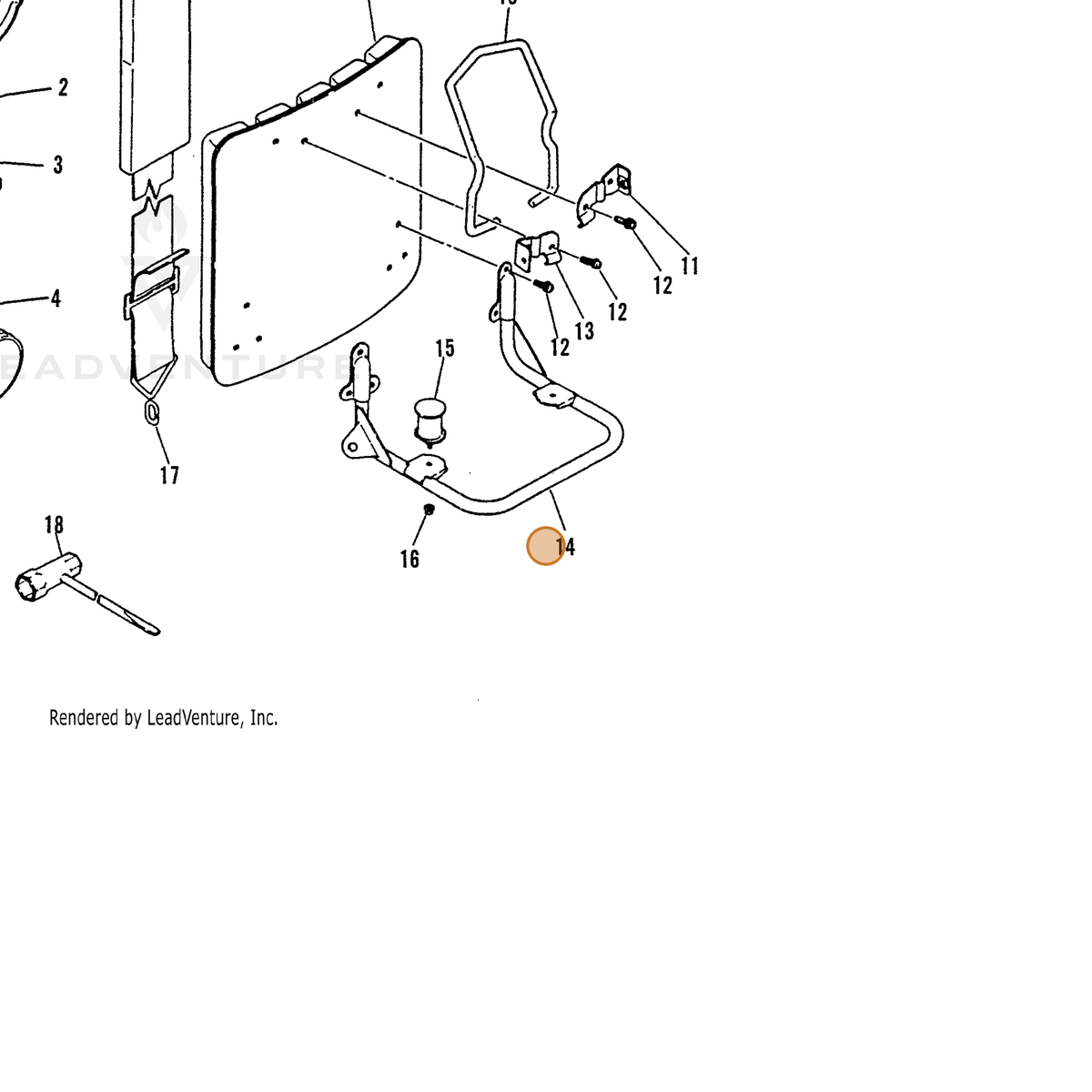 ECHO part 30510503460 — IPL diagram snippet (6x zoom, amber highlight)