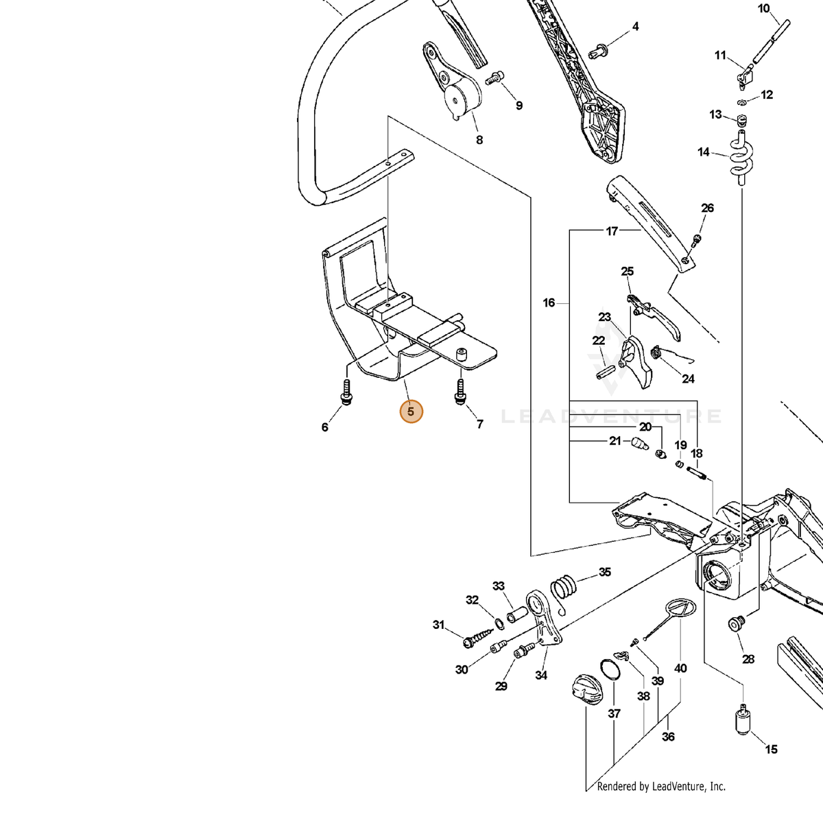 ECHO part 30510532630 — IPL diagram snippet (6x zoom, amber highlight)