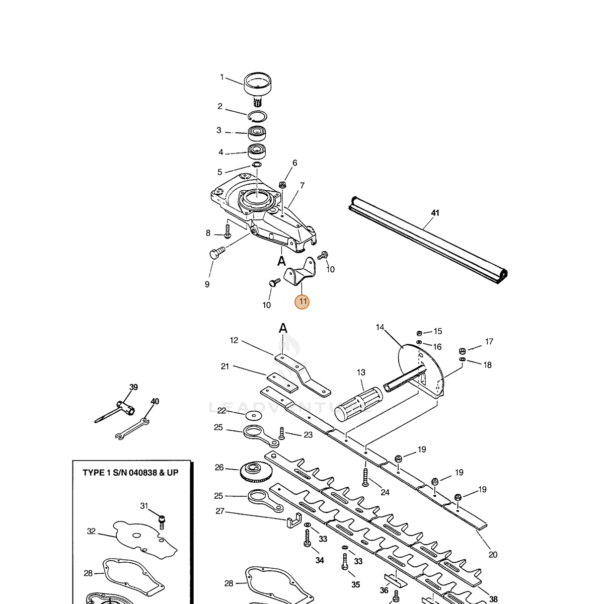 ECHO part 30511007760 — IPL diagram snippet (6x zoom, amber highlight)