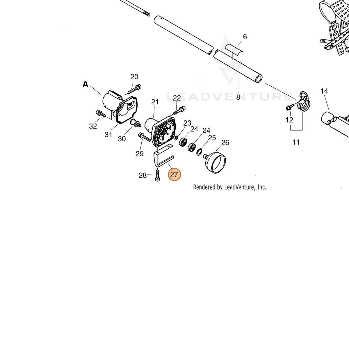 ECHO part 30511054430 — IPL diagram snippet (6x zoom, amber highlight)