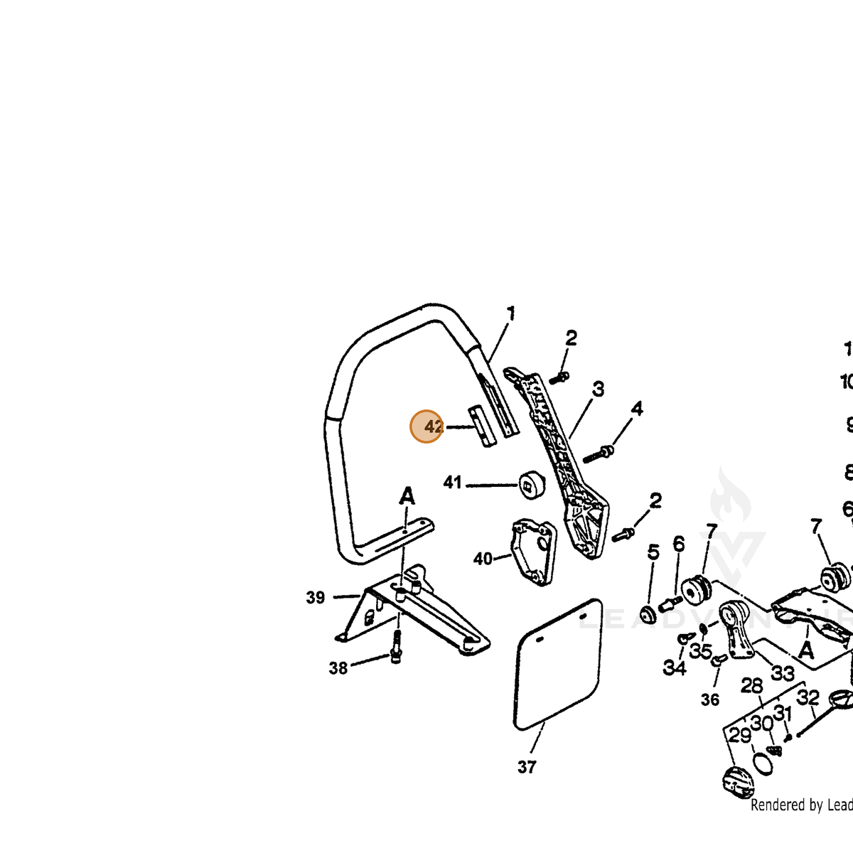ECHO part 30511406060 — IPL diagram snippet (6x zoom, amber highlight)