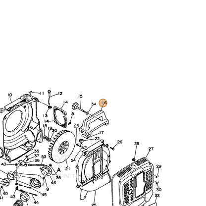 ECHO part 30580503460 — IPL diagram snippet (6x zoom, amber highlight)