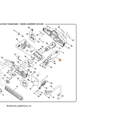 ECHO part 307451001 — IPL diagram snippet (6x zoom, amber highlight)