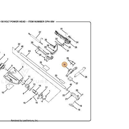 ECHO part 307893001 — IPL diagram snippet (6x zoom, amber highlight)