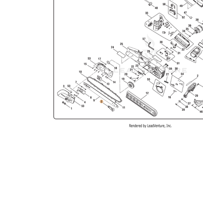 ECHO part 308949004 — IPL diagram snippet (6x zoom, amber highlight)