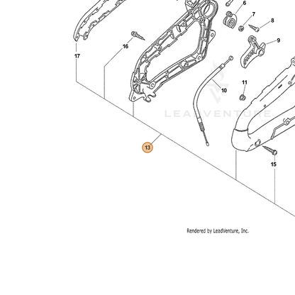 ECHO part 35100009661 — IPL diagram snippet (6x zoom, amber highlight)
