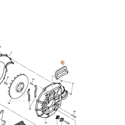 ECHO part 35101008261 — IPL diagram snippet (6x zoom, amber highlight)