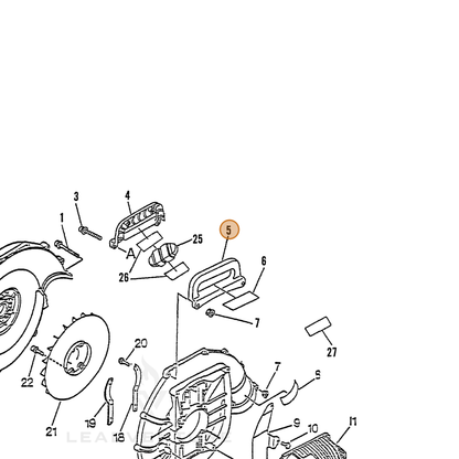 ECHO part 35101009360 — IPL diagram snippet (6x zoom, amber highlight)