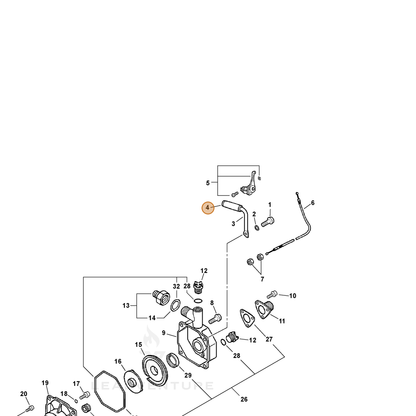 ECHO part 35101212620 — IPL diagram snippet (6x zoom, amber highlight)