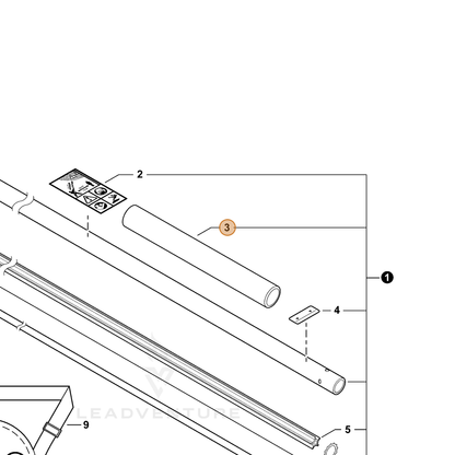 ECHO part 35101221560 — IPL diagram snippet (6x zoom, amber highlight)