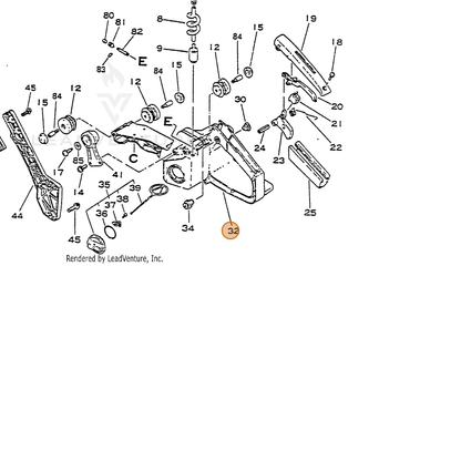 ECHO part 35110338134 — IPL diagram snippet (6x zoom, amber highlight)