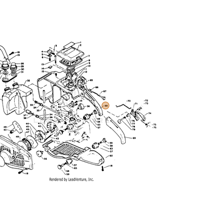 ECHO part 35111012330 — IPL diagram snippet (6x zoom, amber highlight)