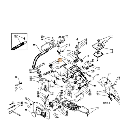 ECHO part 35111014530 — IPL diagram snippet (6x zoom, amber highlight)