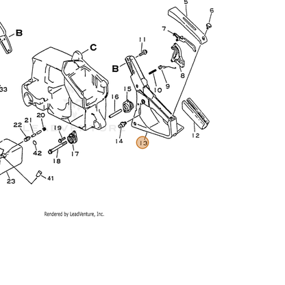 ECHO part 35111037930 — IPL diagram snippet (6x zoom, amber highlight)