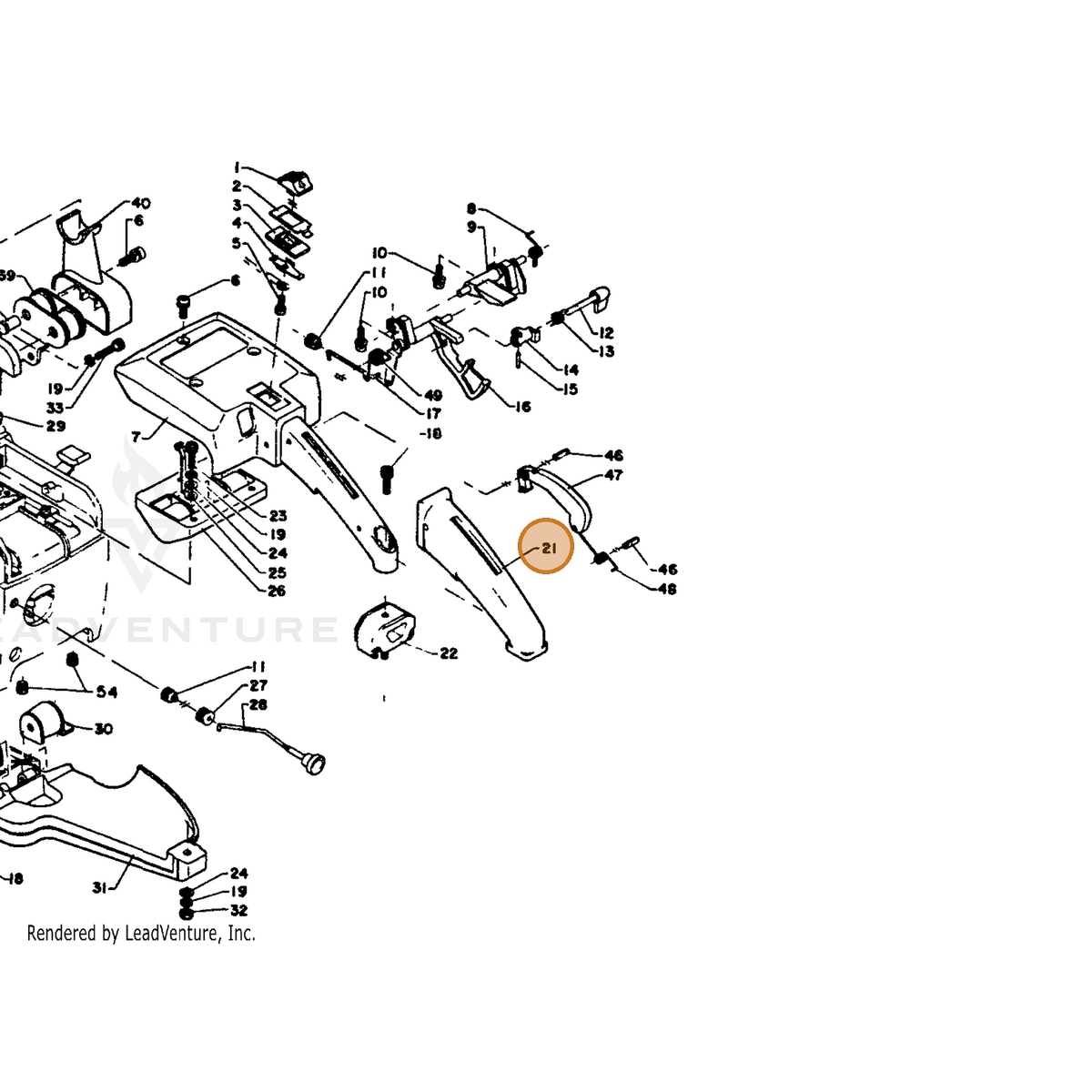 ECHO part 35111110231 — IPL diagram snippet (6x zoom, amber highlight)