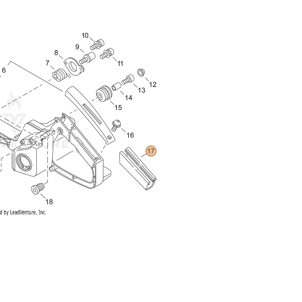 ECHO part 35111119831 — IPL diagram snippet (6x zoom, amber highlight)