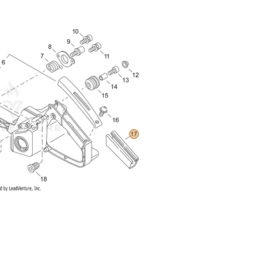 ECHO part 35111119831 — IPL diagram snippet (6x zoom, amber highlight)
