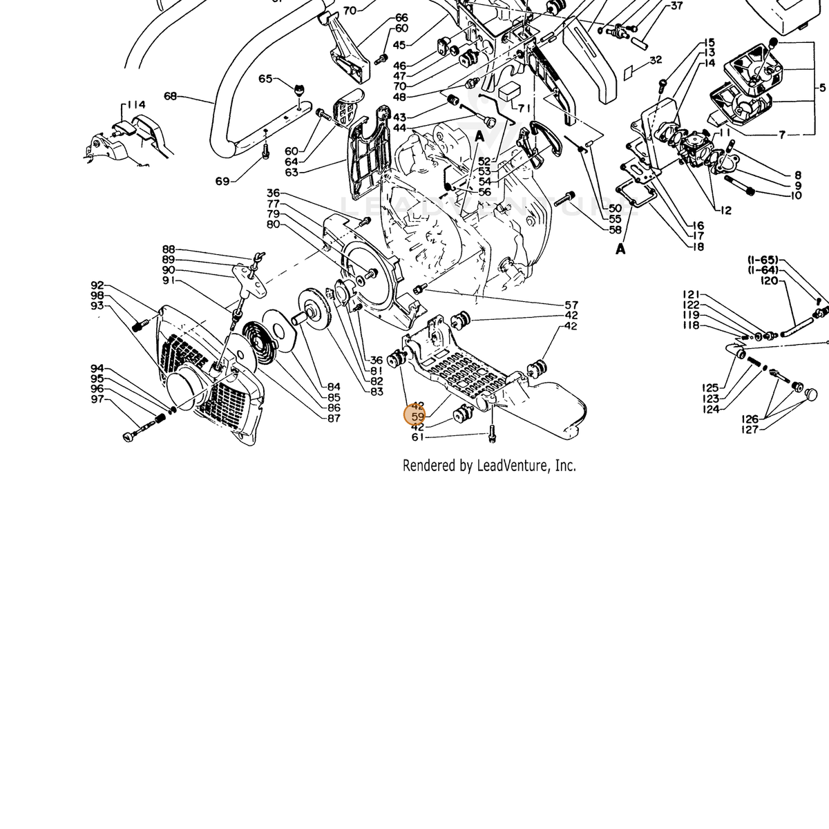 ECHO part 35112316131 — IPL diagram snippet (6x zoom, amber highlight)