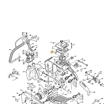 ECHO part 35113712330 — IPL diagram snippet (6x zoom, amber highlight)
