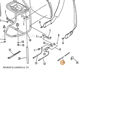 ECHO part 35115832130 — IPL diagram snippet (6x zoom, amber highlight)