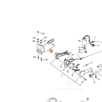 ECHO part 35120020061 — IPL diagram snippet (6x zoom, amber highlight)