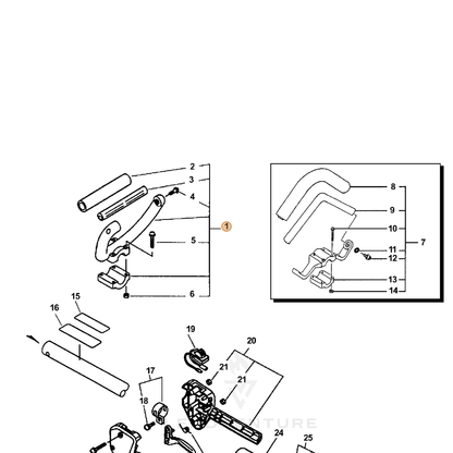 ECHO part 35120152130 — IPL diagram snippet (6x zoom, amber highlight)