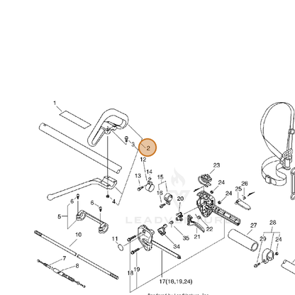 ECHO part 35120155630 — IPL diagram snippet (6x zoom, amber highlight)