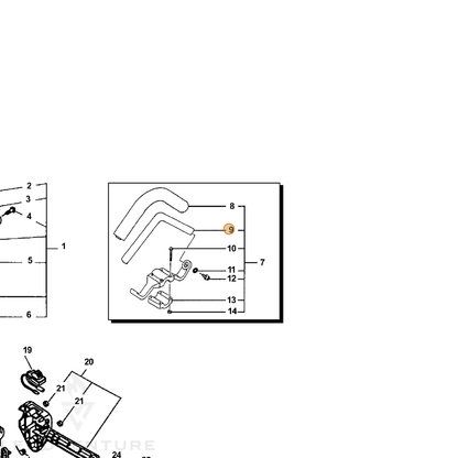 ECHO part 35120566230 — IPL diagram snippet (6x zoom, amber highlight)